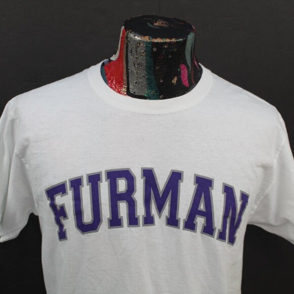 Furman University Champion Adult Tshirt White Size Medium - Picture 4 of 9